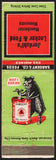 Vintage matchbook cover SARGENT FEEDS pig pictured Jordahls Manchester Minnesota