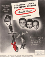 Vintage magazine ad SCARLET STREET movie 1941 Edward G Robinson Joan Bennett