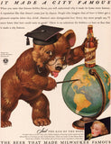 Vintage magazine ad SCHLITZ BEER 1942 Milwaukee featuring the Schlitz bear