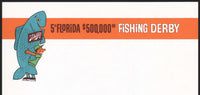 Vintage letterhead SCHLITZ beer 5th Florida Fishing Derby man fish unused n-mint+