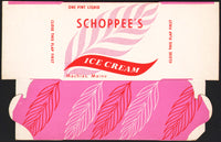 Vintage box SCHOPPEES Ice Cream Butterscotch Machias Maine new old stock excellent++