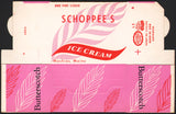 Vintage box SCHOPPEES Ice Cream Butterscotch Machias Maine new old stock excellent++