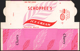 Vintage box SCHOPPEES Ice Cream Cherry Machias Maine new old stock excellent++