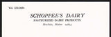 Vintage letterhead SCHOPPEES DAIRY Machias Maine unused new old stock n-mint+