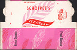 Vintage box SCHOPPEES Ice Cream Fresh Banana Machias Maine unused excellent condition