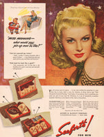 Vintage magazine ad SEAFORTH MENS TOILETRIES 1943 Irene Manning from Desert Song
