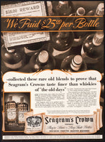 Vintage magazine ad SEAGRAMS CROWN BLENDED WHISKEY 1938 Five Crown Seven Crown