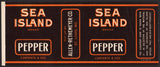 Vintage label SEA ISLAND BRAND spice Pepper Allen Rethemeyer Co St Louis unused