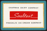 Vintage playing card SEALTEST blue Chapman Dairy Franklin Ice Cream Kansas City