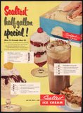 Vintage magazine ad SEALTEST ICE CREAM 1952 sundae parfait root beer float pictures