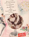 Vintage magazine ad SEALTEST ICE CREAM 1951 Vanilla Fudge Royale wedding picture