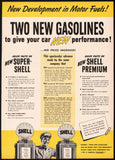 Vintage magazine ad SHELL GASOLINE 1940 Two new gasolines Shell Oil Company