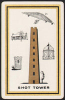 Vintage playing card SHOT TOWER picturing other Dubuque landmarks Dubuque Iowa