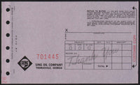 Vintage receipt SING OIL COMPANY Thomasville Georgia new old stock n-mint+