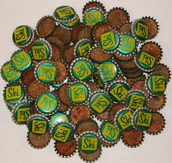 Soda pop bottle caps Lot of 100 SKI cork lined unused and new old stock