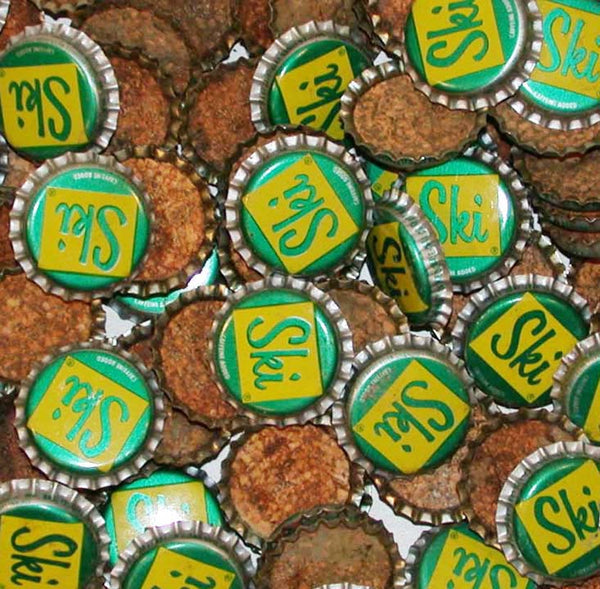 Soda pop bottle caps Lot of 12 SKI cork lined unused and new old stock