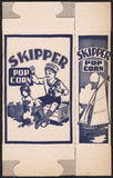 Vintage box SKIPPER POP CORN boy and his dog with a sailboat unused new old stock