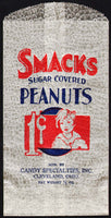 Vintage bag SMACKS PEANUTS 1 Cent girl pictured Cleveland Ohio new old stock n-mint