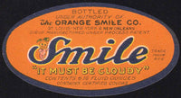 Vintage soda pop bottle label SMILE kewpie pictured St Louis Missouri n-mint+