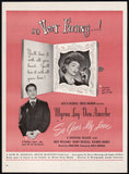 Vintage magazine ad SO GOES MY LOVE movie from 1946 Myrna Loy and Don Ameche