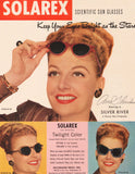 Vintage magazine ad SOLAREX SUN GLASSES 1948 Ann Sheridan star of Silver River