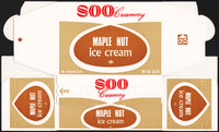 Vintage box SOO CREAMERY Maple Nut Ice Cream Sault Ste Marie Michigan n-mint