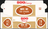 Vintage box SOO CREAMERY Maple Nut Ice Cream Sault Ste Marie Michigan n-mint