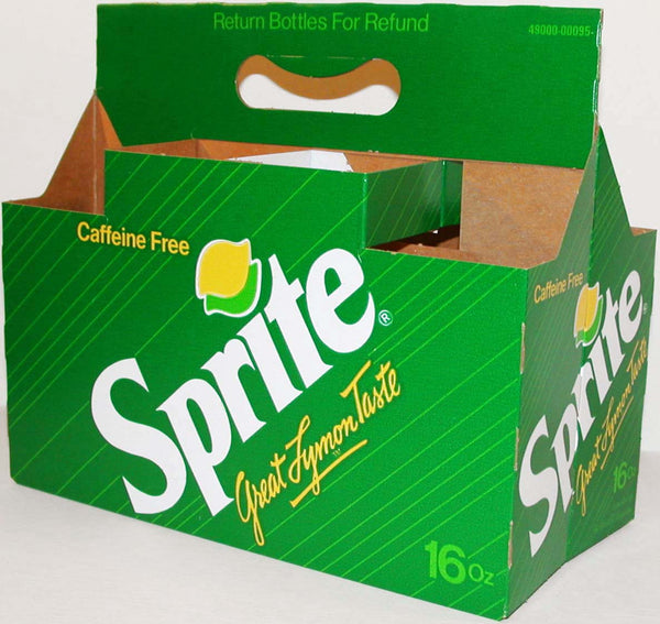 Vintage soda pop bottle carton SPRITE Great Lymon Taste unused new old stock