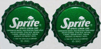 Soda pop bottle caps SPRITE #2 Coca Cola Lot of 2 plastic lined new old stock