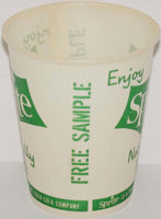 Vintage paper cup ENJOY SPRITE Naturally Tart slogan Free Sample Coca Cola n-mint+