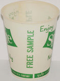 Vintage paper cup ENJOY SPRITE Naturally Tart slogan Free Sample Coca Cola n-mint+