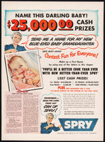 Vintage magazine ad SPRY Shortening from 1949 Lever Bros Aunt Jenny baby contest