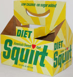 Vintage soda pop bottle carton SQUIRT DIET 1968 with heart unused new old stock
