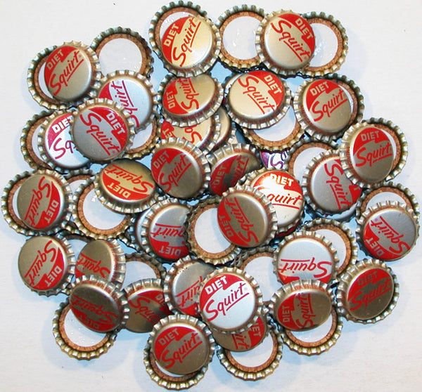 Soda pop bottle caps Lot of 100 DIET SQUIRT cork lined unused new old stock