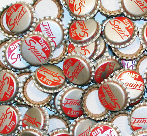 Soda pop bottle caps Lot of 12 DIET SQUIRT cork lined unused new old stock