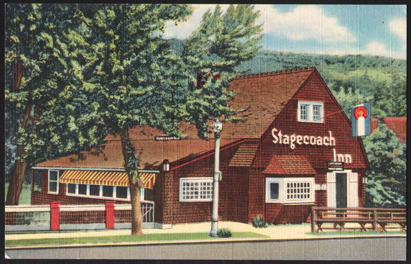 Vintage postcard STAGECOACH INN with restaurant pictured Manitou Springs Colorado