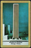 Vintage playing card STANDARD OIL BUILDING gold skyscraper pictured Chicago ILL
