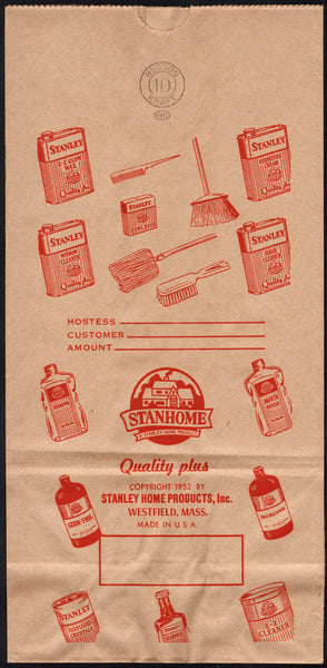 Vintage bag STANHOME Stanley Home Products Westfield Mass dated 1952 unused n-mint