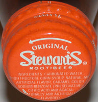 Vintage soda pop bottle STEWARTS ROOT BEER amber 32oz new old stock n-mint+