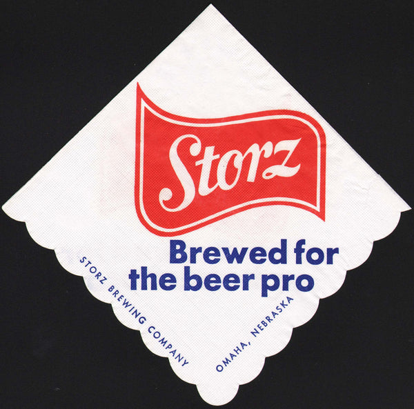 Vintage napkin STORZ for the beer pro Storz Brewing Omaha Nebraska unused n-mint+