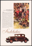 Vintage magazine ad STUDEBAKER from 1929 President Victoria fox hunting scene