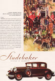 Vintage magazine ad STUDEBAKER from 1929 President Victoria fox hunting scene