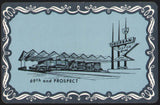 Vintage playing card SUBURBAN MOTOR BANK blue background Kansas City Missouri