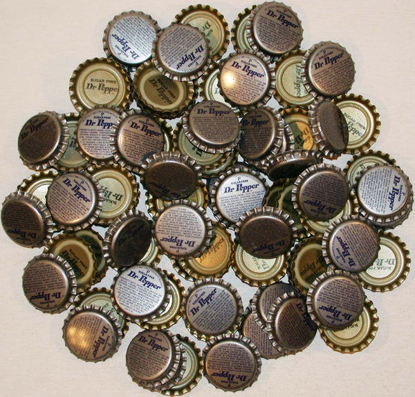 Soda pop bottle caps Lot of 100 SUGAR FREE DR PEPPER plastic lined new old stock