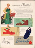 Vintage magazine ad SUMMERETTES SANDALS by Ball Band 1952 Mona Freeman pictured