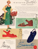 Vintage magazine ad SUMMERETTES SANDALS by Ball Band 1952 Mona Freeman pictured