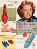 Vintage magazine ad SUMMERETTES by BALL BAND shoes 1953 Rhonda Fleming pictured