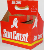 Vintage soda pop bottle carton SUN CREST 10oz unused new old stock n-mint condition