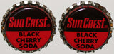 Soda pop bottle caps Lot of 100 SUN CREST BLACK CHERRY cork lined new old stock