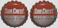 Soda pop bottle caps Lot of 25 SUN CREST PEACH plastic lined new old stock